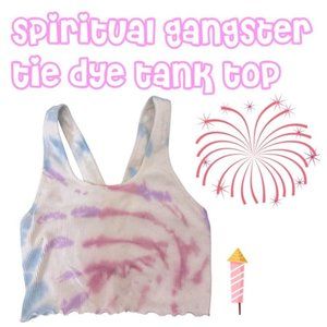 Spiritual Gangster tie dye cropped